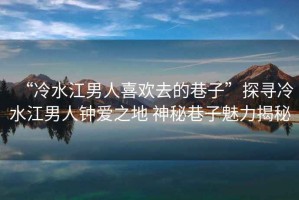 “冷水江男人喜歡去的巷子”探尋冷水江男人鐘愛之地 神秘巷子魅力揭秘