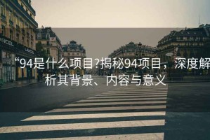 “94是什么項(xiàng)目?揭秘94項(xiàng)目，深度解析其背景、內(nèi)容與意義