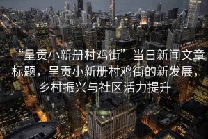 “呈貢小新冊(cè)村雞街”當(dāng)日新聞文章標(biāo)題，呈貢小新冊(cè)村雞街的新發(fā)展，鄉(xiāng)村振興與社區(qū)活力提升