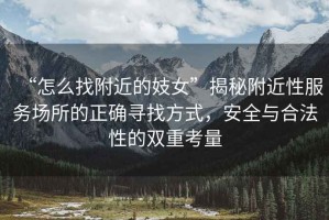 “怎么找附近的妓女”揭秘附近性服務(wù)場所的正確尋找方式，安全與合法性的雙重考量