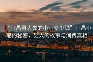 “宜昌男人去的小巷多少錢(qián)”宜昌小巷的秘密，男人的故事與消費(fèi)真相