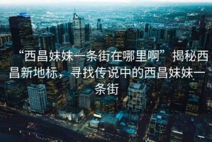 “西昌妹妹一條街在哪里啊”揭秘西昌新地標，尋找傳說中的西昌妹妹一條街