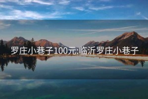 羅莊小巷子100元:臨沂羅莊小巷子