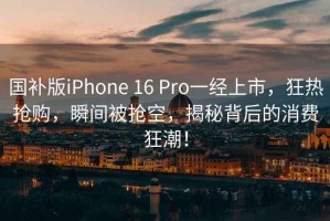 國補版iPhone 16 Pro一經(jīng)上市，狂熱搶購，瞬間被搶空，揭秘背后的消費狂潮！