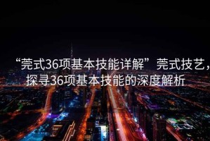 “莞式36項基本技能詳解”莞式技藝，探尋36項基本技能的深度解析