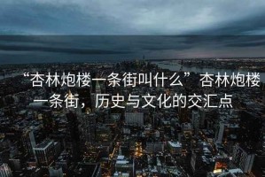 “杏林炮樓一條街叫什么”杏林炮樓一條街，歷史與文化的交匯點