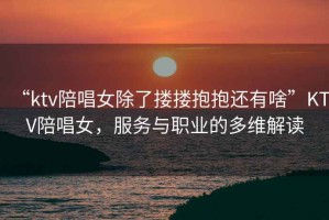 “ktv陪唱女除了摟摟抱抱還有啥”KTV陪唱女，服務(wù)與職業(yè)的多維解讀