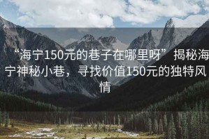 “海寧150元的巷子在哪里呀”揭秘海寧神秘小巷，尋找價值150元的獨特風情