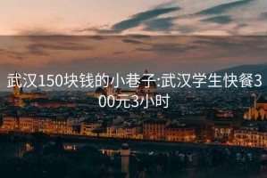 武漢150塊錢的小巷子:武漢學生快餐300元3小時