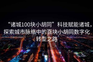 “諸城100塊小胡同”科技賦能諸城，探索城市脈絡(luò)中的百塊小胡同數(shù)字化轉(zhuǎn)型之路
