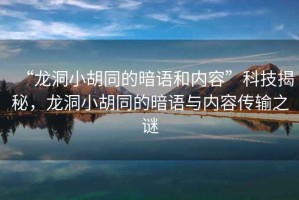 “龍洞小胡同的暗語和內容”科技揭秘，龍洞小胡同的暗語與內容傳輸之謎