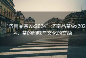 “濟(jì)南品茶wx2024”濟(jì)南品茶wx2024，茶的韻味與文化的交融