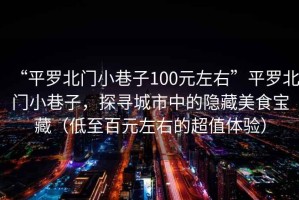“平羅北門小巷子100元左右”平羅北門小巷子，探尋城市中的隱藏美食寶藏（低至百元左右的超值體驗(yàn)）