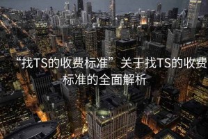 “找TS的收費(fèi)標(biāo)準(zhǔn)”關(guān)于找TS的收費(fèi)標(biāo)準(zhǔn)的全面解析