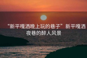 “新平嘎灑晚上玩的巷子”新平嘎灑夜巷的醉人風景