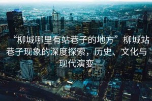 “柳城哪里有站巷子的地方”柳城站巷子現(xiàn)象的深度探索，歷史、文化與現(xiàn)代演變