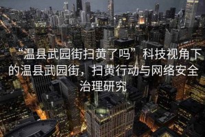 “溫縣武園街掃黃了嗎”科技視角下的溫縣武園街，掃黃行動(dòng)與網(wǎng)絡(luò)安全治理研究