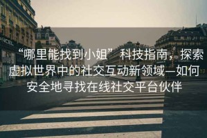 “哪里能找到小姐”科技指南，探索虛擬世界中的社交互動(dòng)新領(lǐng)域—如何安全地尋找在線社交平臺(tái)伙伴