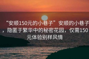 “安順150元的小巷子”安順的小巷子，隱匿于繁華中的秘密花園，僅需150元體驗別樣風情