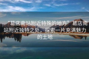 “葛店南站附近特殊的地方”葛店南站附近獨(dú)特之處，探索一片充滿(mǎn)魅力的土地