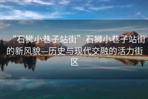 “石獅小巷子站街”石獅小巷子站街的新風(fēng)貌—?dú)v史與現(xiàn)代交融的活力街區(qū)