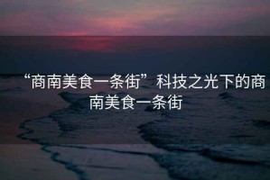 “商南美食一條街”科技之光下的商南美食一條街