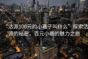 “沽源100元的小巷子叫什么”探索沽源的秘密，百元小巷的魅力之旅