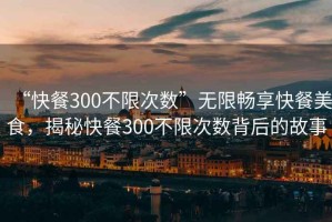 “快餐300不限次數(shù)”無(wú)限暢享快餐美食，揭秘快餐300不限次數(shù)背后的故事