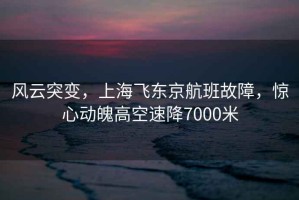 風(fēng)云突變，上海飛東京航班故障，驚心動(dòng)魄高空速降7000米