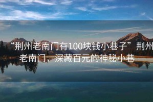 “荊州老南門有100塊錢小巷子”荊州老南門，深藏百元的神秘小巷