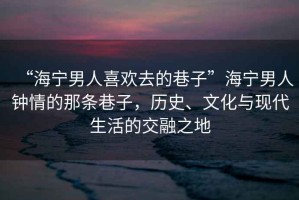 “海寧男人喜歡去的巷子”海寧男人鐘情的那條巷子，歷史、文化與現(xiàn)代生活的交融之地