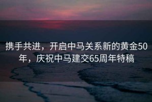 攜手共進(jìn)，開啟中馬關(guān)系新的黃金50年，慶祝中馬建交65周年特稿