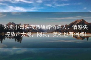 外賣小哥深夜救醒醉酒路人，情感失控放聲大哭，網(wǎng)友，英雄也有淚點(diǎn)！