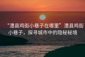 “澧縣雞街小巷子在哪里”澧縣雞街小巷子，探尋城市中的隱秘秘境