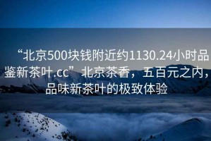 “北京500塊錢附近約1130.24小時(shí)品鑒新茶葉.cc”北京茶香，五百元之內(nèi)，品味新茶葉的極致體驗(yàn)