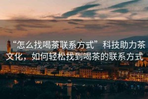 “怎么找喝茶聯(lián)系方式”科技助力茶文化，如何輕松找到喝茶的聯(lián)系方式