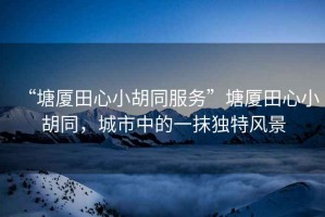 “塘廈田心小胡同服務(wù)”塘廈田心小胡同，城市中的一抹獨(dú)特風(fēng)景
