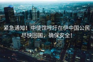 緊急通知！中使館呼吁在伊中國(guó)公民盡快回國(guó)，確保安全！