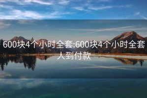 600塊4個小時全套:600塊4個小時全套人到付款