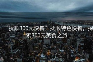 “撫順300元快餐”撫順特色快餐，探索300元美食之旅