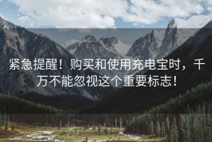 緊急提醒！購(gòu)買和使用充電寶時(shí)，千萬不能忽視這個(gè)重要標(biāo)志！