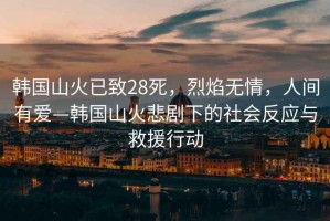 韓國(guó)山火已致28死，烈焰無(wú)情，人間有愛(ài)—韓國(guó)山火悲劇下的社會(huì)反應(yīng)與救援行動(dòng)