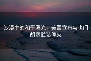 沙漠中的和平曙光，美國宣布與也門胡塞武裝?；? title=
