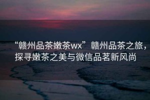 “贛州品茶嫩茶wx”贛州品茶之旅，探尋嫩茶之美與微信品茗新風尚