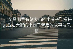 “文昌哪里有站大街的小巷子”揭秘文昌站大街的小巷子背后的故事與風(fēng)情
