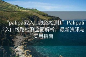 “palipali2入口線路檢測1”Palipali 2入口線路檢測全面解析，最新資訊與實用指南
