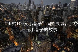 “固始100元小巷子”固始縣城，那條百元小巷子的故事