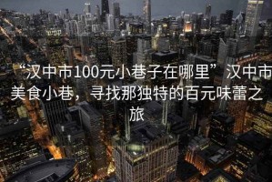 “漢中市100元小巷子在哪里”漢中市美食小巷，尋找那獨特的百元味蕾之旅