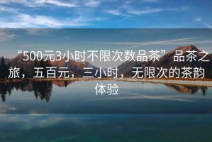 “500元3小時不限次數(shù)品茶”品茶之旅，五百元，三小時，無限次的茶韻體驗