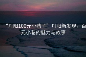 “丹陽(yáng)100元小巷子”丹陽(yáng)新發(fā)現(xiàn)，百元小巷的魅力與故事